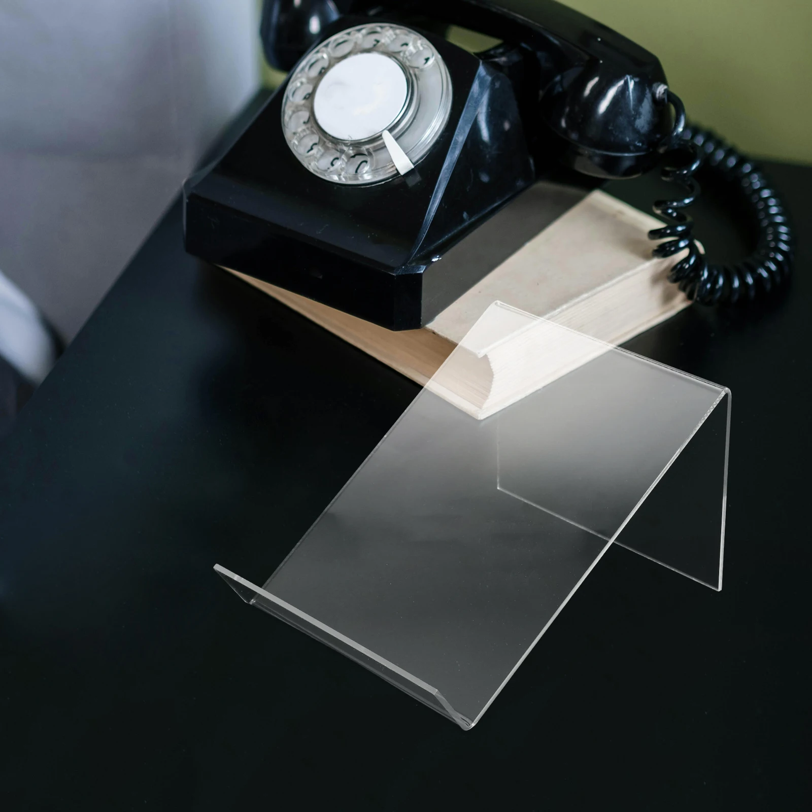 

Clear Acrylic Phone For Desk Transparent Cellphone Holder Office Home Use Sturdy Telephone Bracket Modern Design Portable