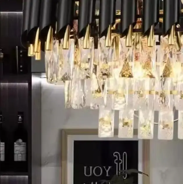 

Simple Light Luxury Crystal Chandelier Modern Dining Room Lamp Villa Postmodern Bedroom Stairwell Net Red Light