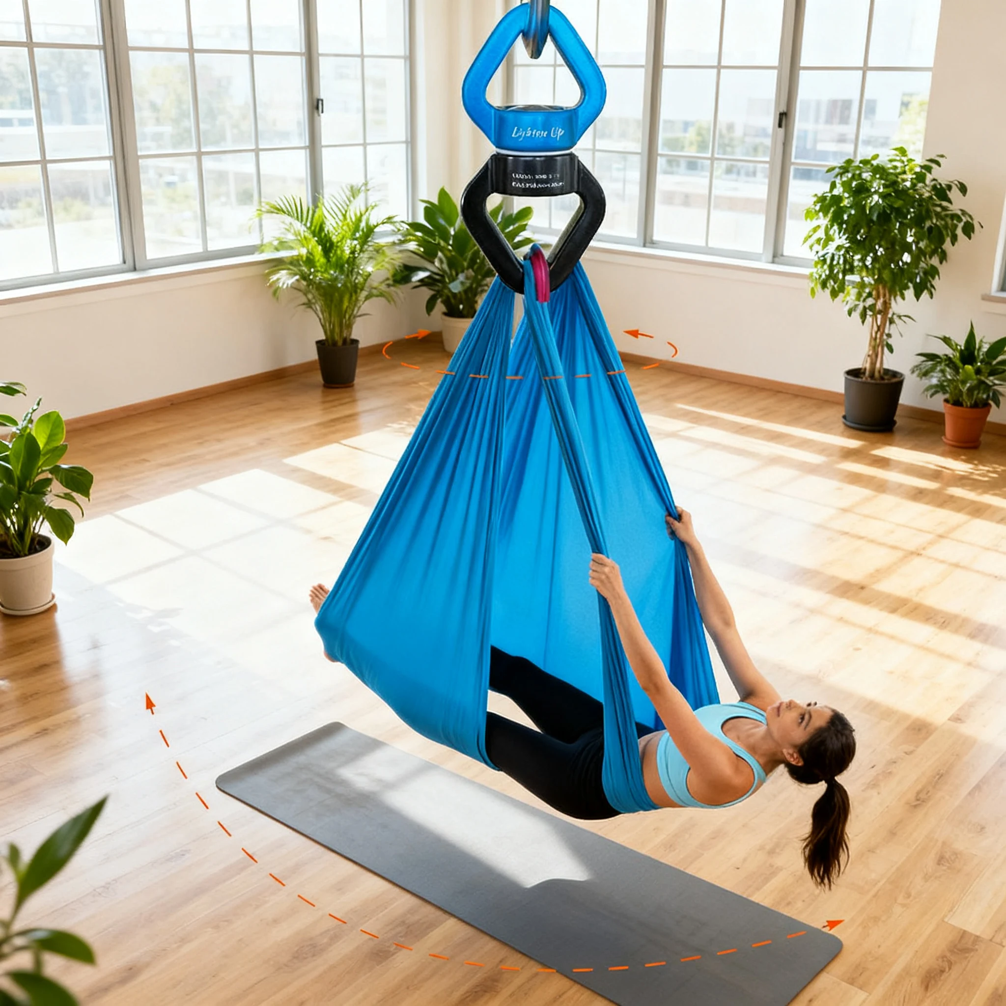 Heavy Duty 30KN Climbing Rope Rotary Connector Climbing Eequipment Yoga Hammock 360 Degree Swivel Safety Carabiner 7075 Swivel