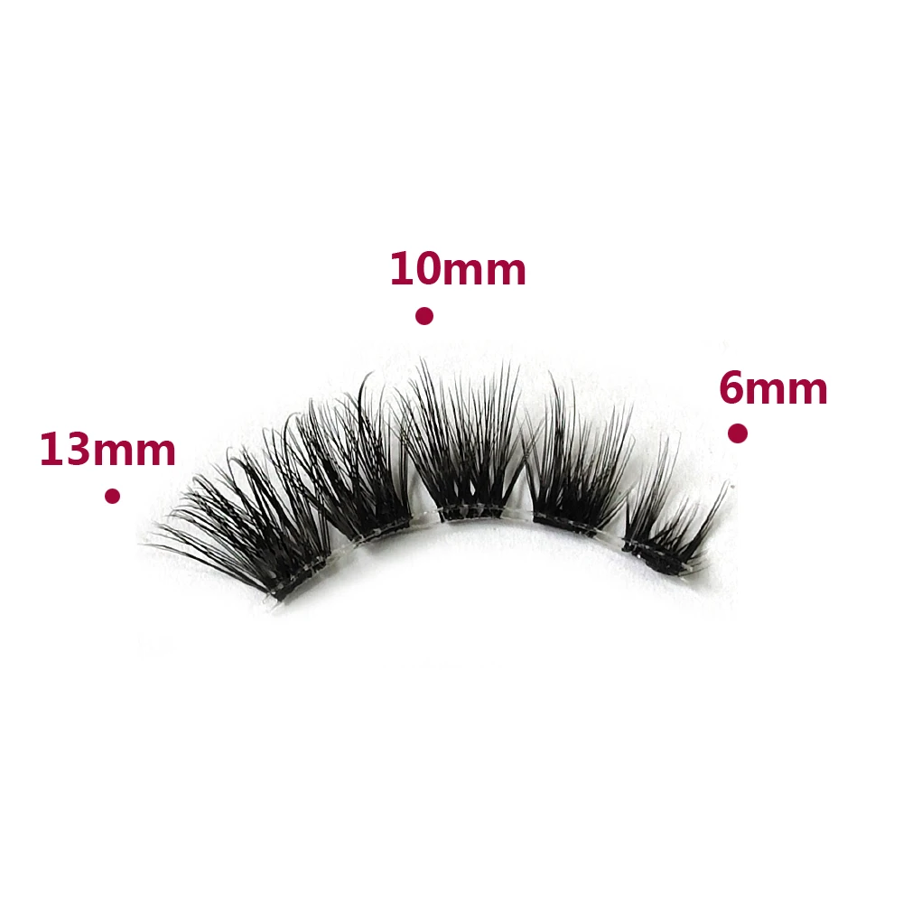 3D Magnetic Eyelashes With 4 Magnets Handmade Makeup Soft Mink Eyelashes Extension False Eyelash Reusable Faux Fake Eye Lashes