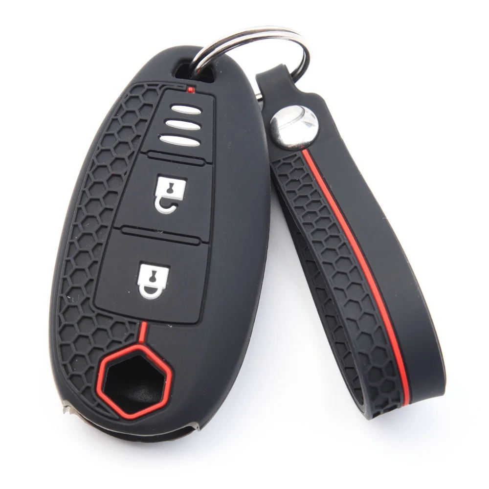 For Suzuki Baleno Ertiga Ciaz Ignis Kizashi Swift SX4 S-cross Vitars Silicone Car Smart Key Cover Case Bag Protector Keychain