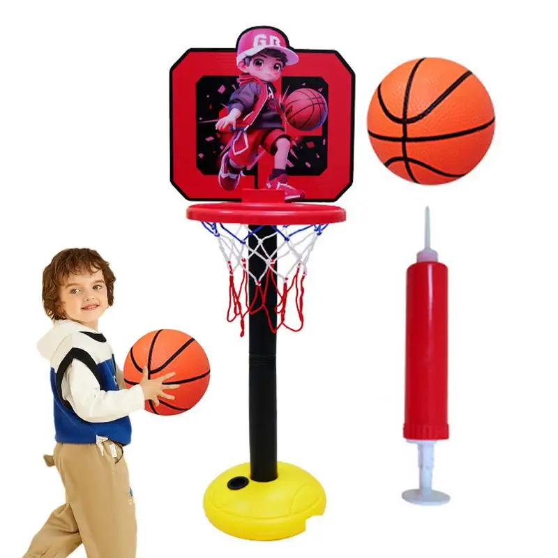 Basketball Stand Hoop Basketball Stand For Kids Adjustable Height 19.6-44inch Child-friendly Children Basketball Hoop Toy Parent