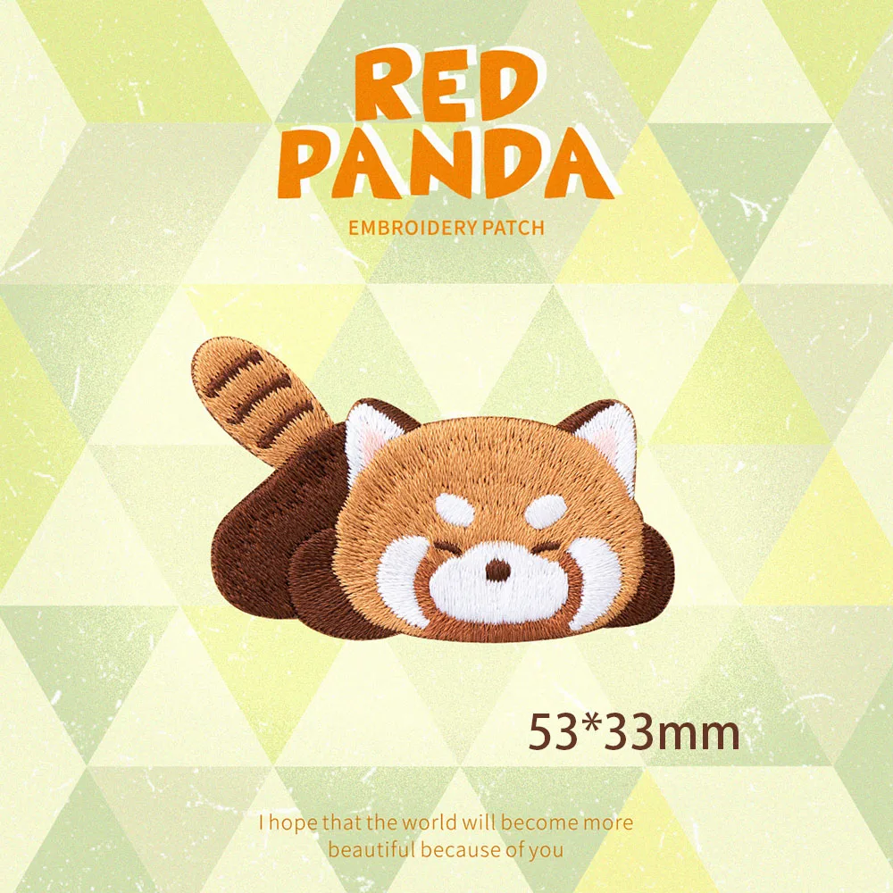 12 Arten niedlichen Tier roten Panda selbst klebende Stick flecken für Kleidung Kinder applikation auf Jeans DIY Kleidung Aufkleber swe – Detail 8