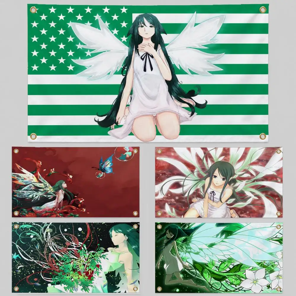 Game The Song Of Saya Saya No Uta Flags Wall Hanging Background Flag Wall Decor Banners for Outdoor Bedroom Dorm Room Decor
