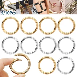 6PCS 17/20mm Spring O Rings Round Carabiner Clip Snap Hooks Trigger Spring Keyrings Buckle for Handbag Bag Purse Craft Making