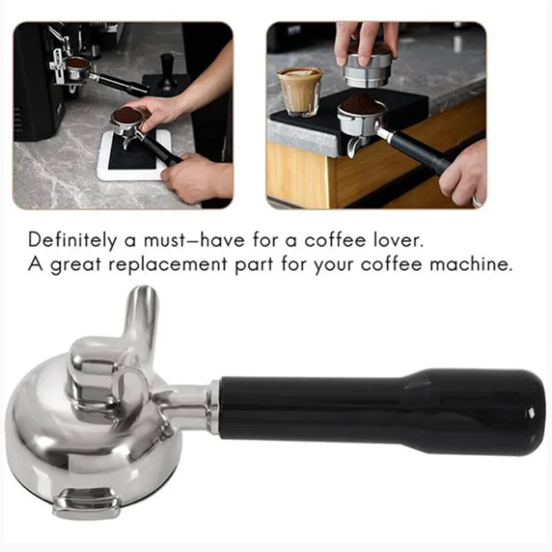 AF93-58Mm Edelstahl Kaffeemaschine Bodenloser Filterhalter Siebträger für E61 Expobar Double Mouth