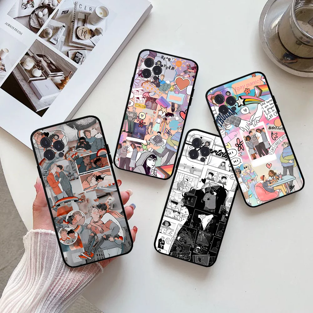 Heartstopper Phone Case Silicone Soft for iphone 15 14 13 12 11 Pro Mini XS MAX 8 7 6 Plus X XS XR Cover