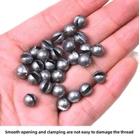 50pcs Round Lead Drop Raft Fishing Weights Kit 0.3g 0.5g 0.6g 0.8g 1g 1.2g 1.5g Round Open Lead Drop Quick Bite Lead Valve Stem
