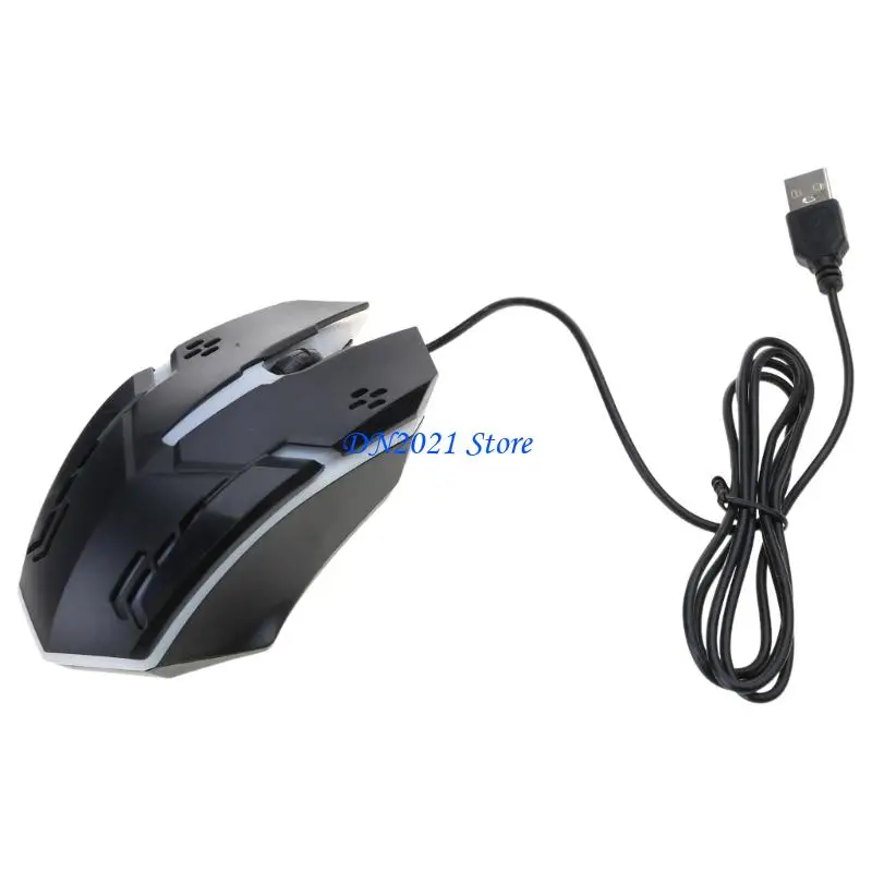 F3KE Ergonomic Gaming Mouse Button LED 1000 DPI USB Computer Mouse With Light