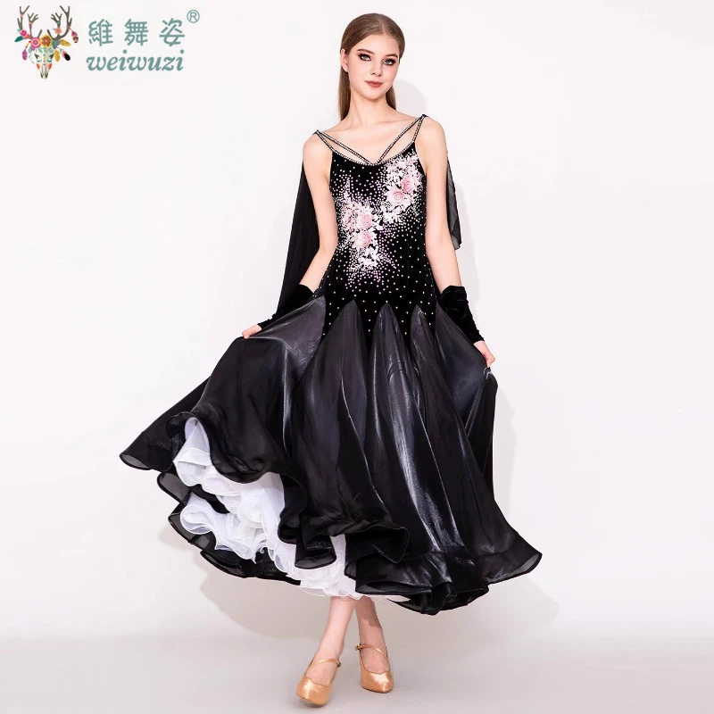 

Элегантное платье для бальных танцев с бриллиантами для взрослых, стандартное платье для бальных танцев, женские платья для соревнований по вальсу