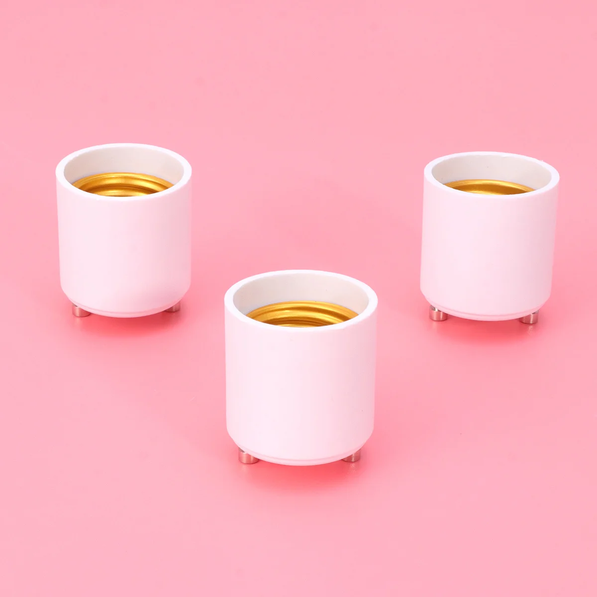 

5Pcs Gu24 to E26 E27 Lamp Adapter Converter Fireproof Socket for Standard Bulbs Home Office Use Lamp Holder Converter