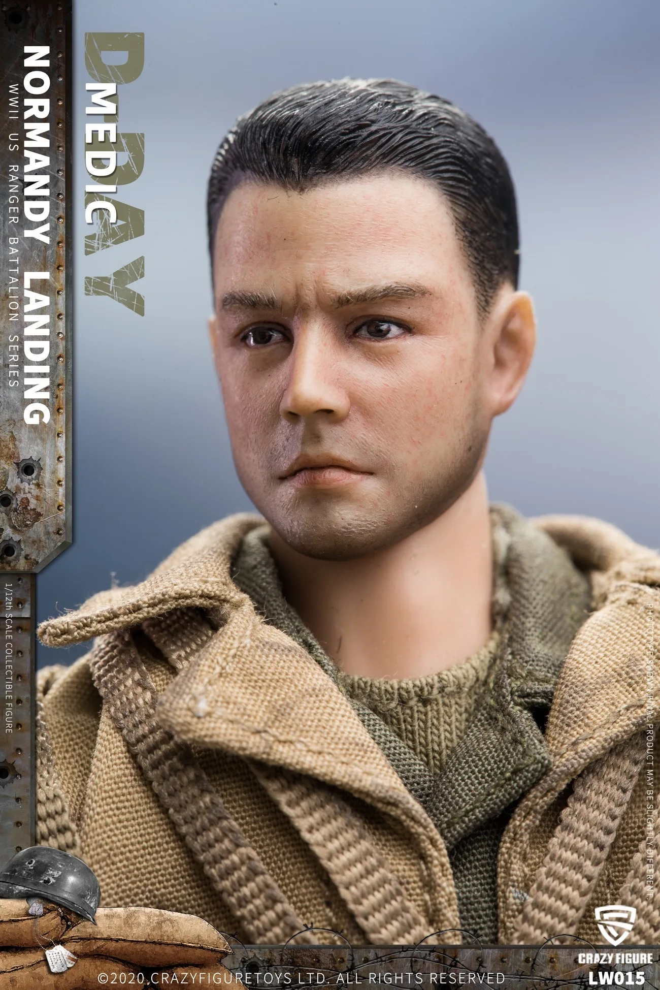 Crazy Figuur LW015 Wwii Us Army Rangers Soldaat Op D-Dag Medic 1/12 Action Figure