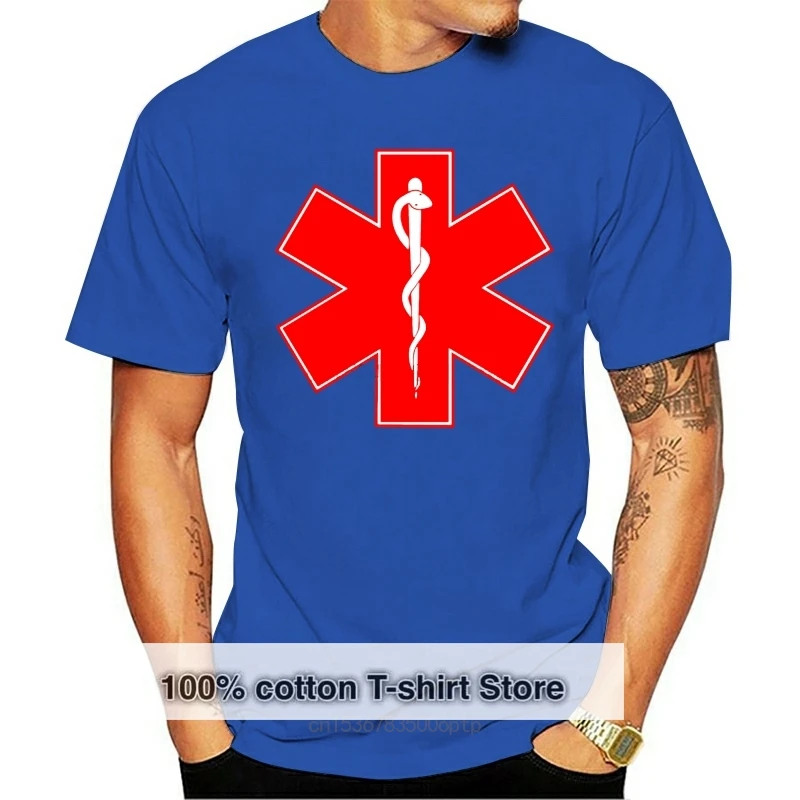 Logo Emergency Medical Technician Ambulance T-shirt For Men Plus Size 4XL 6XL Group Tshirt