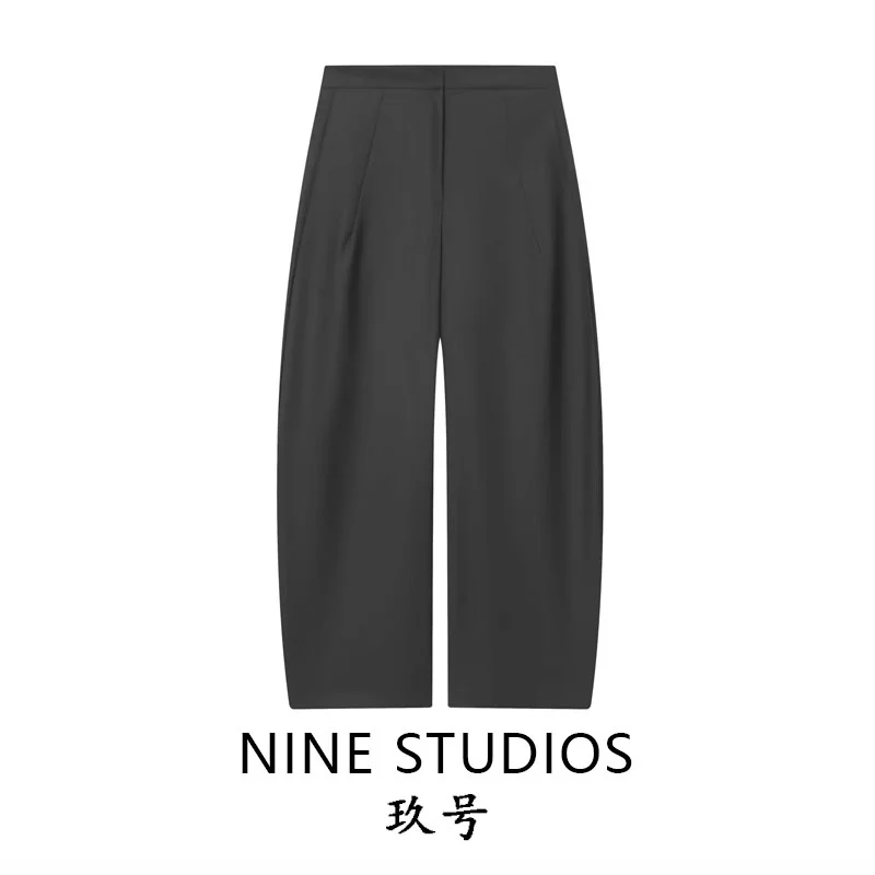 

Женские повседневные брюки-баллоны с высокой талией, универсальные прямые брюки из ПВХ для осенней моды