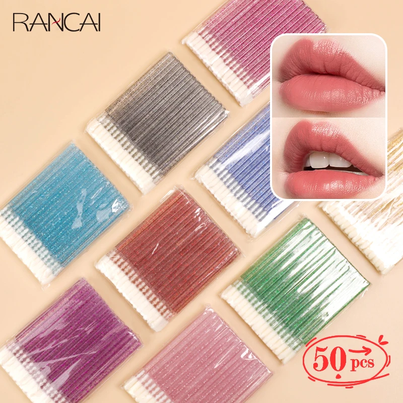 50pcs Disposable Lip Brush Eyelash Makeups Brushes Lash Extension Mascara Applicator Lipstick Wands Set Cosmetic Makeup Tools