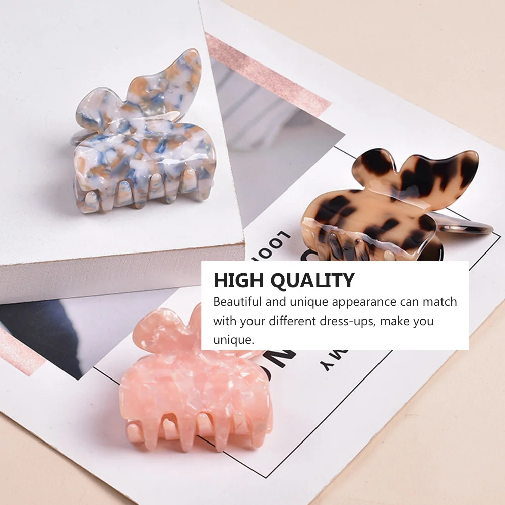 

3 Pcs Hairpin Fashionable Accessories Decorative Clips Tortoise Shell Women Hairpins Acrylic Unique Decors
