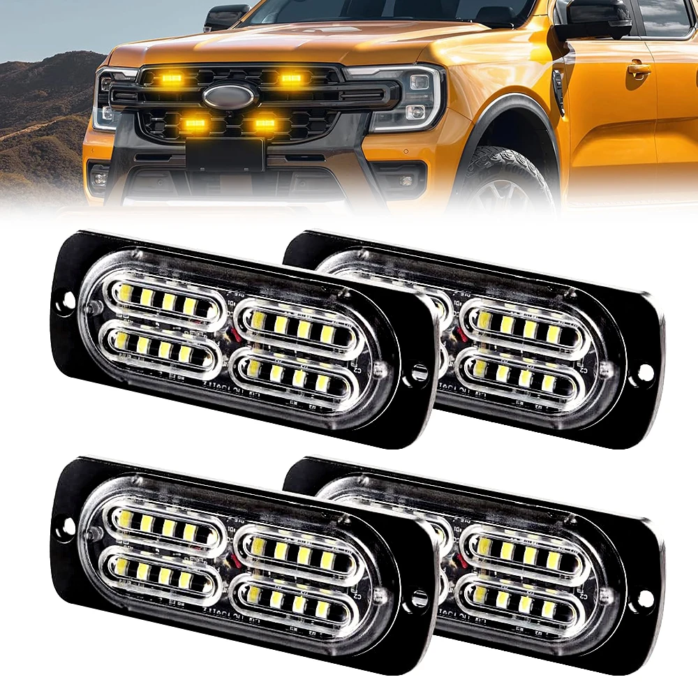 20LED Car Warning Light Breakdown Emergency Light Trailer Beacon Lamp Truck Side Light Amber Taillights Car Accessories 12V 24V