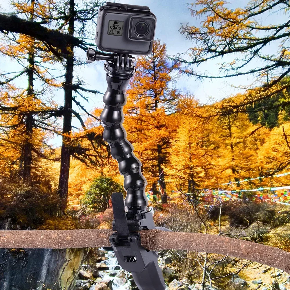 For GoPro Hero 12 Flexible Gooseneck Mount Adjustable Angle Extension Arm For GoPro Hero 12 11 10 9 8 7 DJI Action 3 Insta360 X3