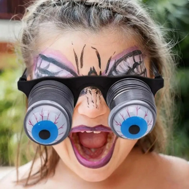 Halloween Popping Eyes Dropping Eyeball Glasses Horror Masquerade Scary Eyes Glasses Prank Joke Toy