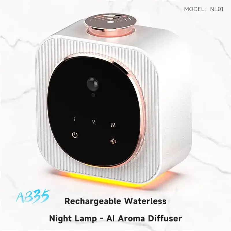 AB35-Waterless Aromatherapy Machine Rechargeable Nebulizer Diffuser Touch Sensor Essential Oil Aromatherapy
