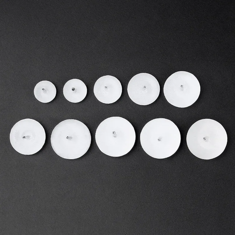 8-250 Pcs Furniture Feet Nails Stick-on Glide Skid Pad Screw-in 12-30mm Lat-Bottom Round Chair Table Leg Protector White Plastic
