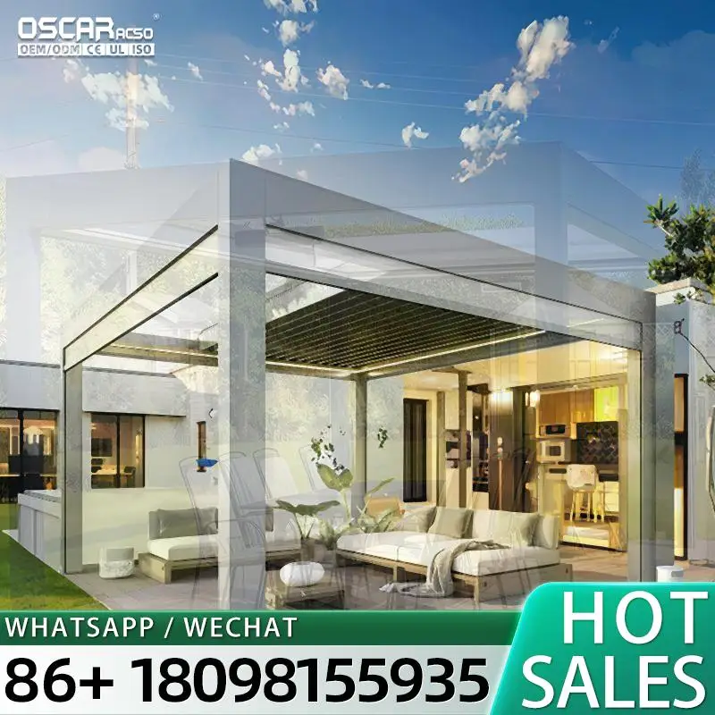 

Minimalist Free Standing Sunroom 4 Seasons Insulation Glass for Apartment Villa Outdoor Residential Use pergolas