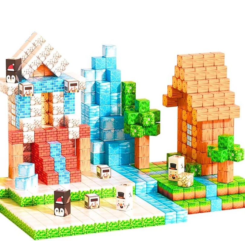 Magnetic building block set, children's safe stacking toy, can be used as a birthday gift, Christmas gift