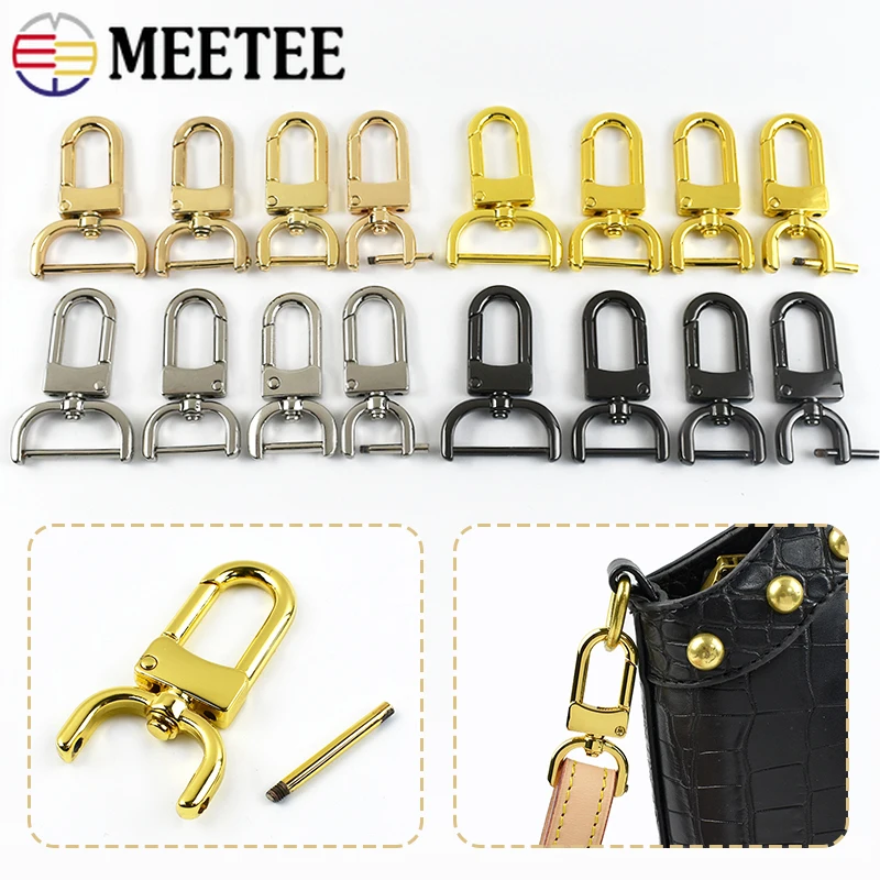 

2/5Pcs 13-26mm Metal Spring Buckles for Bag Straps Keychain Carabiner Removable Screw Clasp Dog Collar Snap Hook DIY Accessories