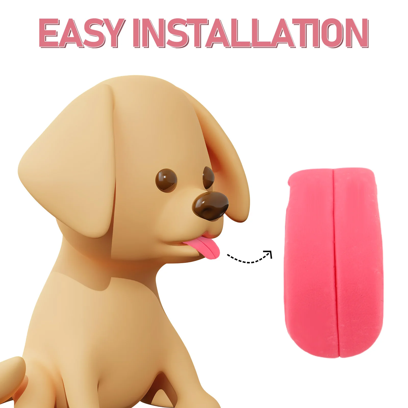 Peças de reposição de resina de língua de animal realista para artesanato diy pequena língua falsa macia para projetos de reparo de cachorro de pelúcia