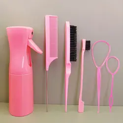 Hair Styling Toddler Loop Topsy Rat Pony Tail Tools Braid Edge Brush Set Comb Sprayer Bottle Hairdressing Accessories kids Girls