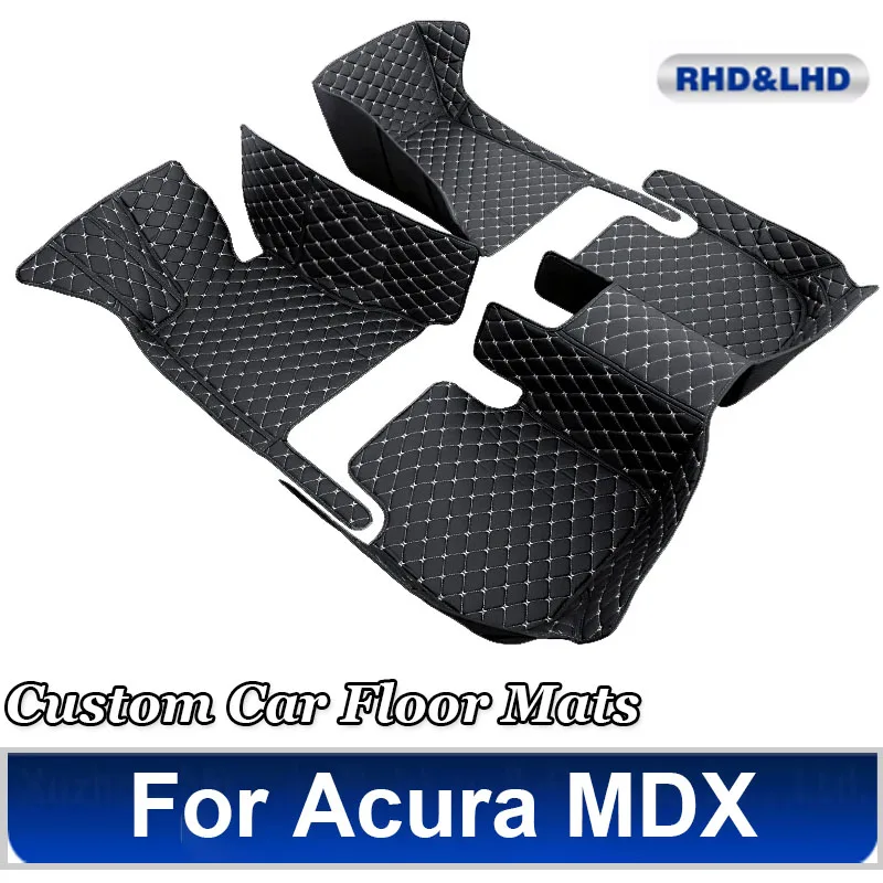 

Car Floor Mats For Acura MDX YD8 YD9 YE1 2022 2023 2024 7seat Anti-dirty Leather Carpets Floor Mat Tapis Voiture Car Accessories