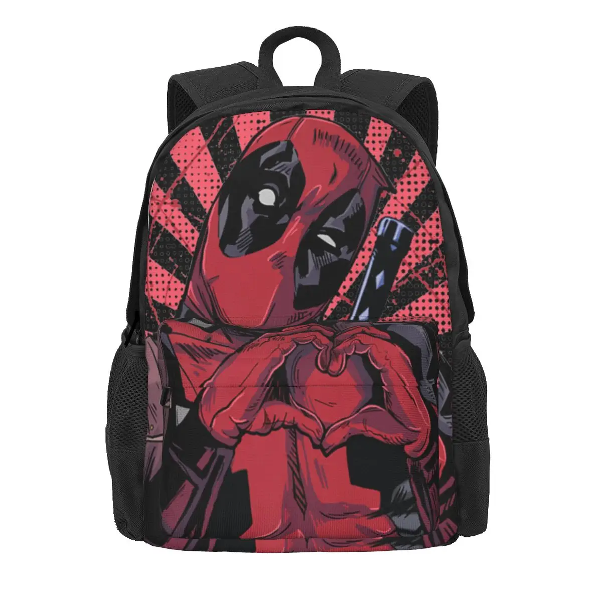 Deadpool-Mochila clásica con estampado 3D para mujer, morral escolar para estudiantes, Mochila para ordenador portátil de gran capacidad, bolso de hombro de viaje