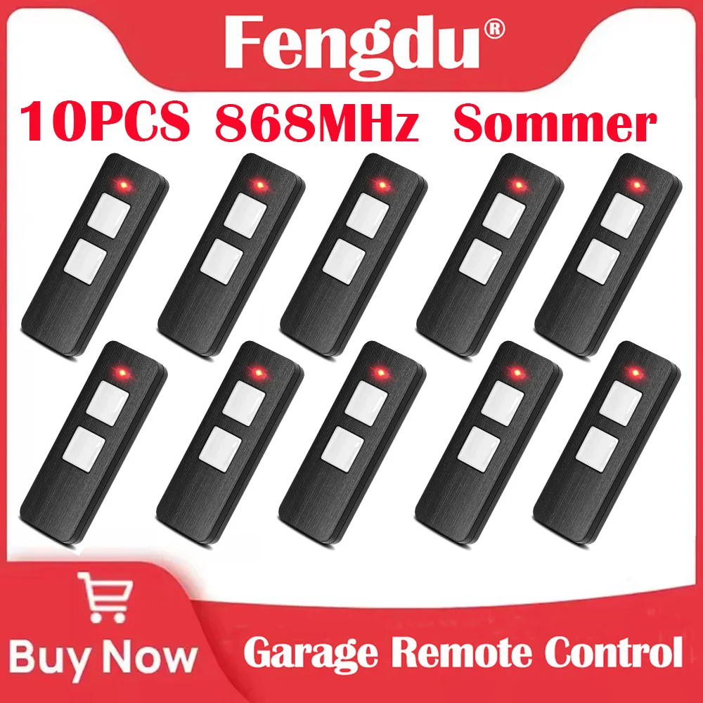 

10PCS SOMMER Pearl 4018V000 4/4015862001900/S10019-0001 Garage Door Remote Control 868MHz Compatible with Sommer Garage Openers