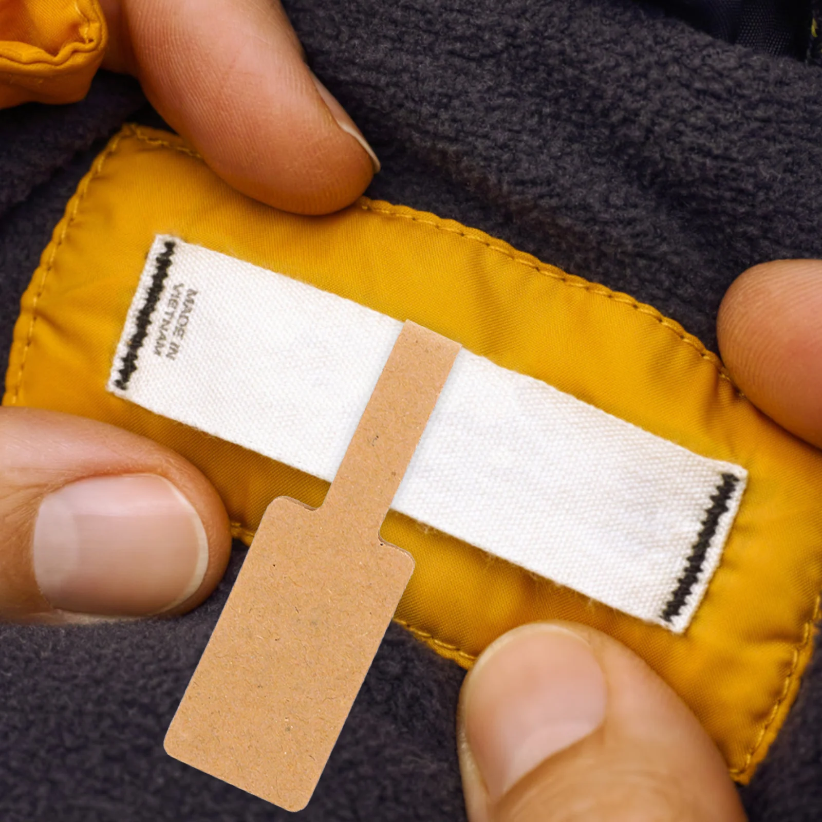 

1pcs Blank Label 10Cm Square Kraft Paper Adhesive Display Tags For Jewelry Clothing Shoes Stationery Hanging Price Labels