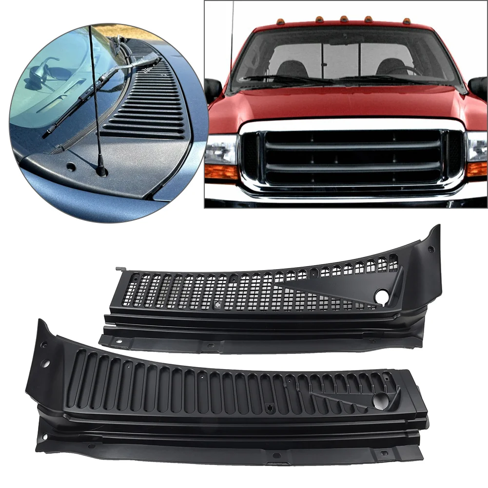 EB14851992 Grille Panel Vent Cowl Windshield Wiper 1 Set For Ford F-450 F-550 Super Duty 1999-2007 ABS