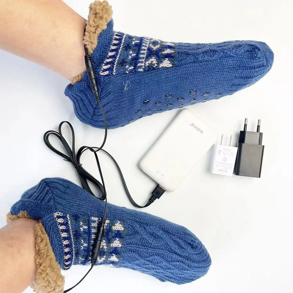 

Зимние теплые носки с USB-подогревом, термомягкие теплые носки для ног, быстрый нагрев, носки с электрическим подогревом, спорт на открытом воздухе