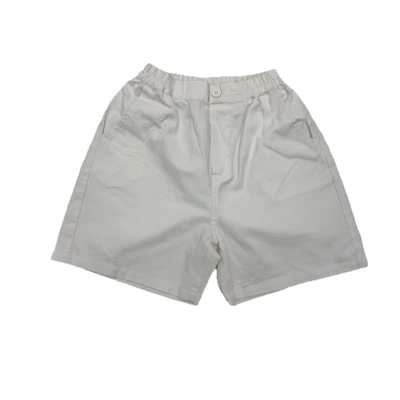 Children Shorts 2025 Summer New Korea Boys Solid Color Washed Cotton Shorts Simple Loose Pants
