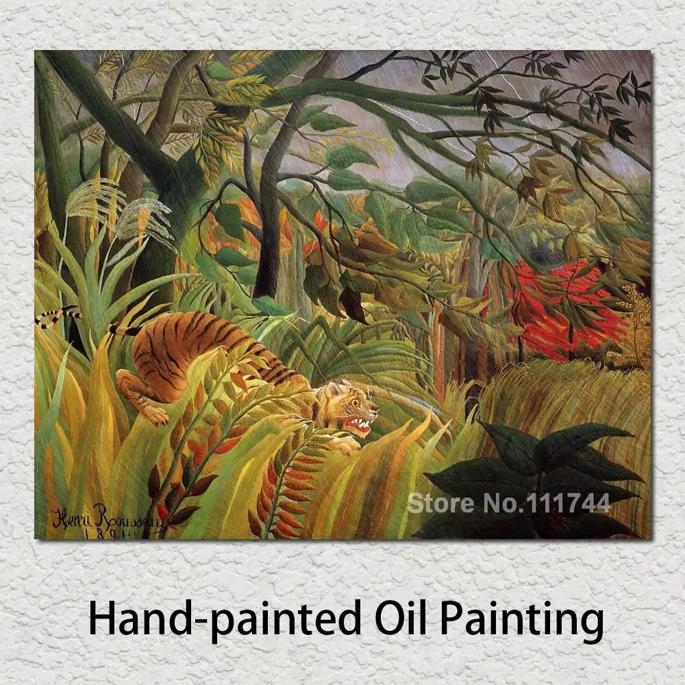 

Modern Art Painting Surprise Henri Rousseau Replicas High Quality Hand Painted