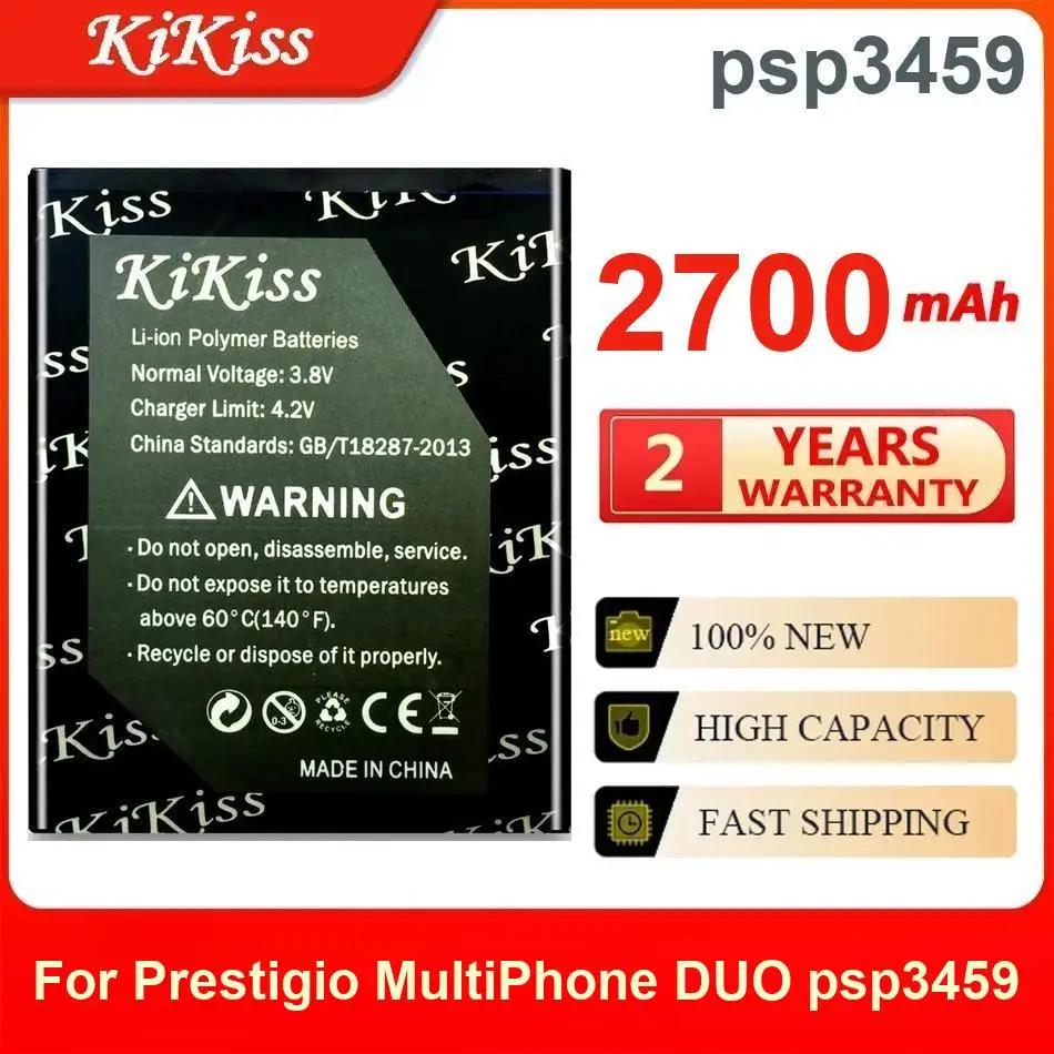 

Аккумулятор Kikiss 2700 мАч Psp3459 для мультифона Prestigio DUO