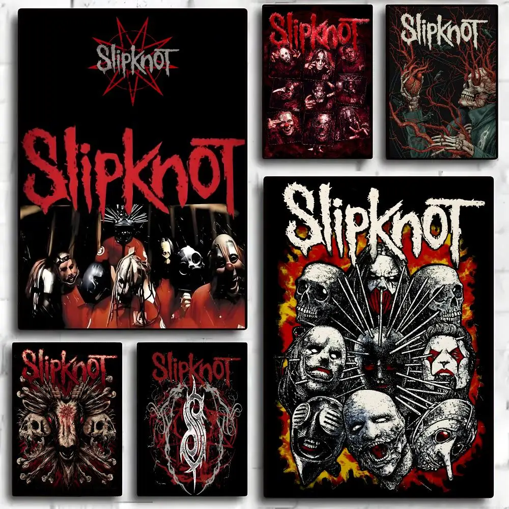 Slipknot Rock Band Cool Poster Self-adhesive Living Room Bedroom Party Bar Decor Moisture-proof Fade-resistant