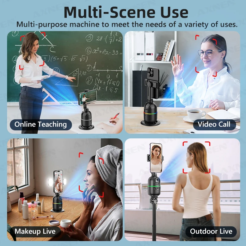 Auto Face Tracking Desktop Gimbal Intelligent Rotating Holder for Mobile Phone - Option Wireless Remote Selfie Smartphone Tripod