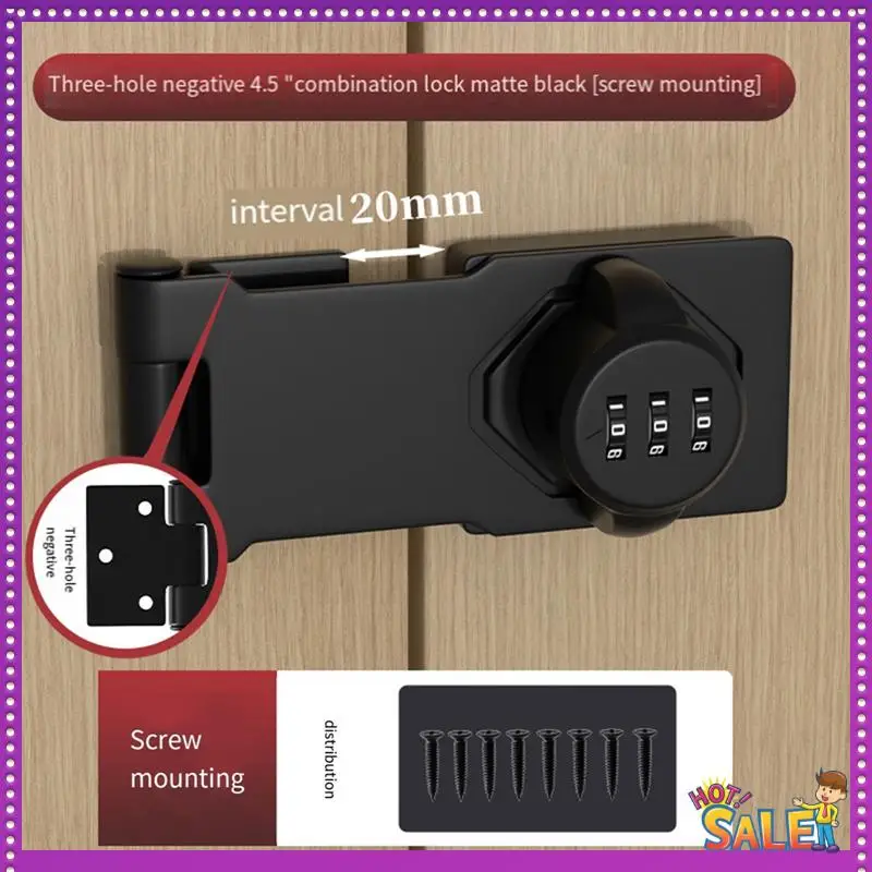 

AA87 Keyless Cabinet Combination Latch,Cabinet Password Locks For Cabinet,Mailbox,Office File Cabinet Lock Black Durable Easy In