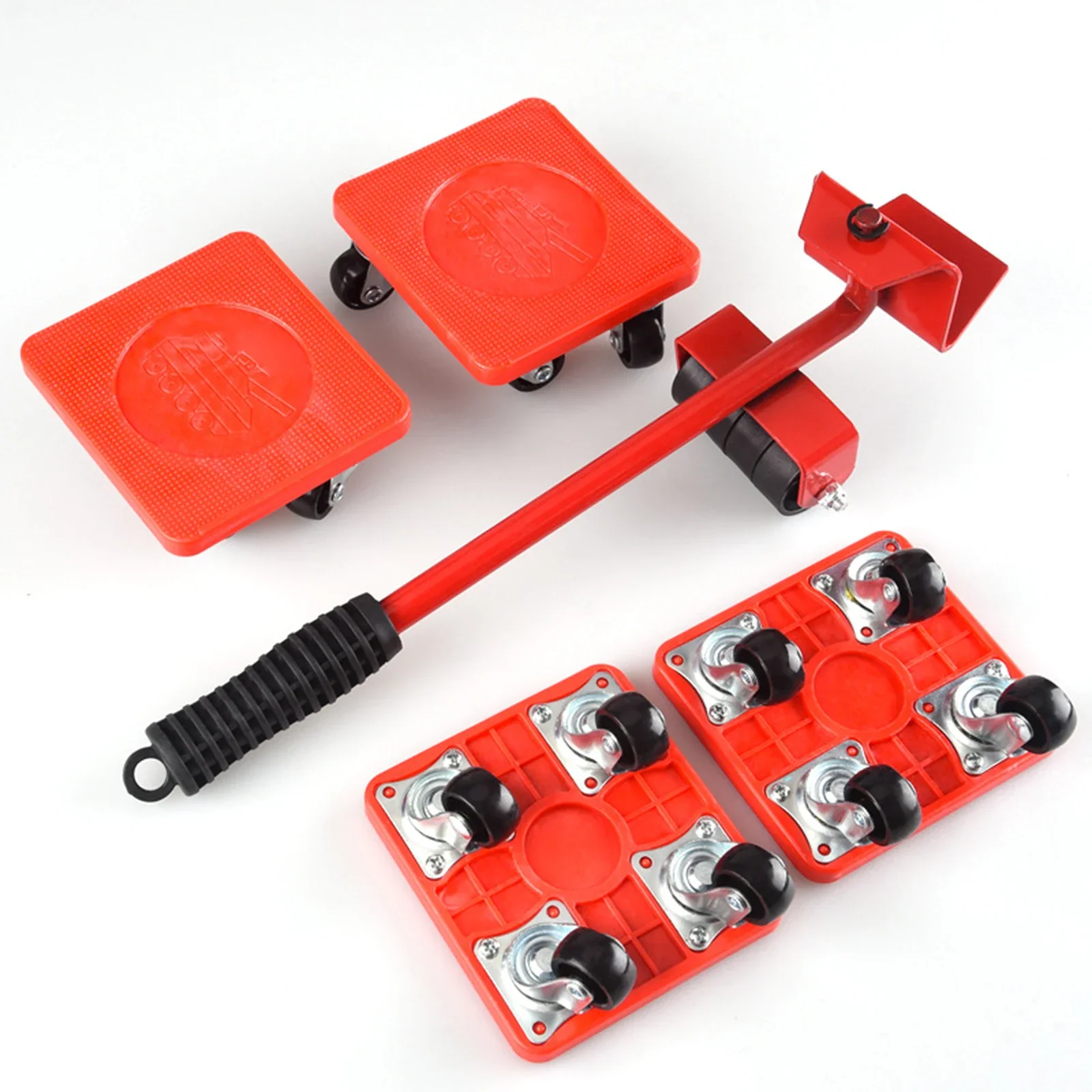5PCS/Set Professional Furniture Transport Lifter Tool Set Furniture Mover Wheel Bar Roller Device Heavy Stuffs Moving Hand Tools