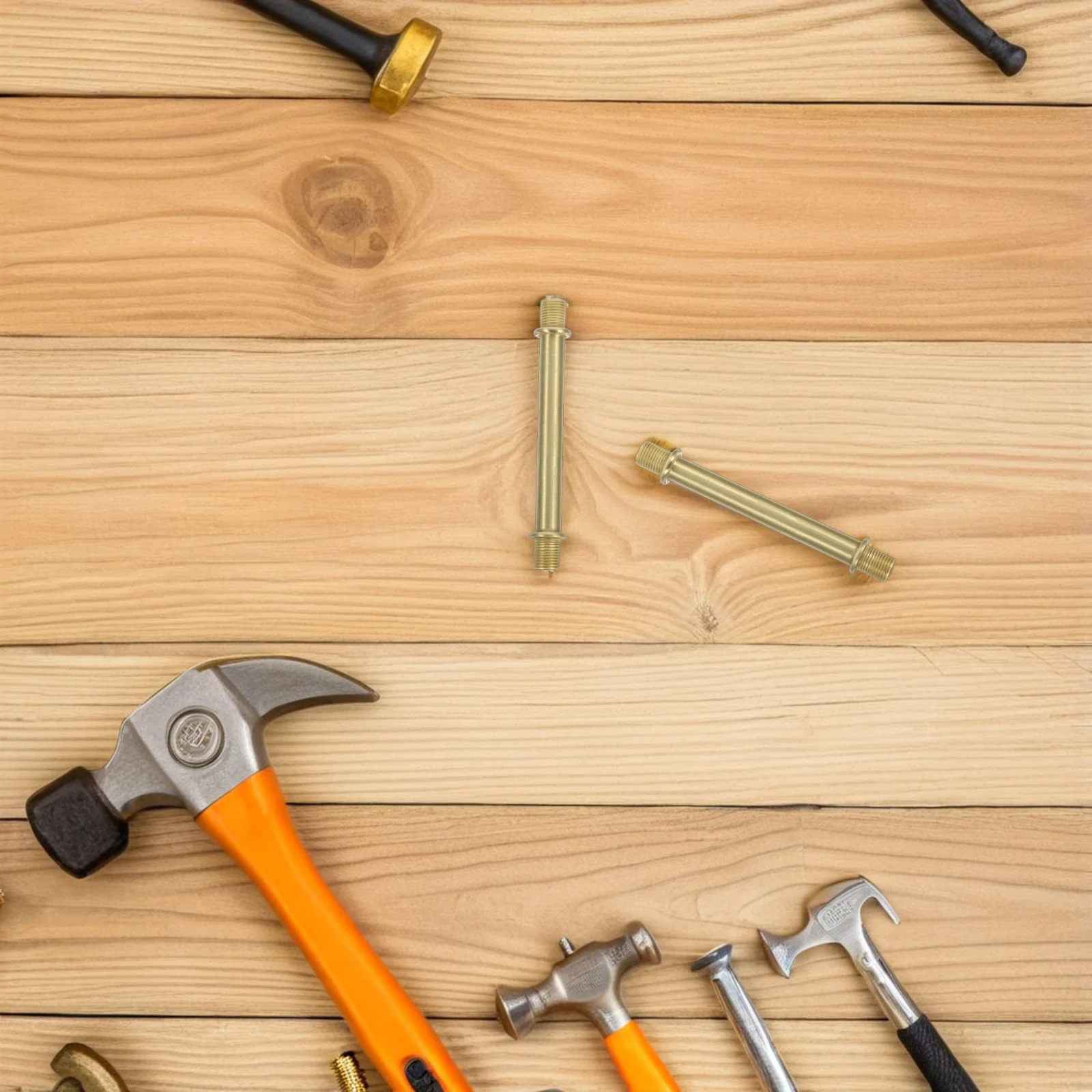 Wall Connector Tube: Straight Copper Rod 10Mm Threaded For Lighting Fixture Replacement Parts Pendant Lamp Fitting Table