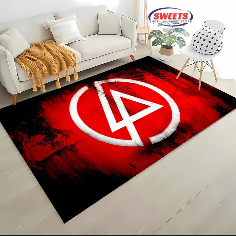 3D Printing L-Linkin Park Carpet for Living Room Bedroom Hallway Long Strip Anti-slip Soft Area Rug Sofa Doormat Home Decor Mat