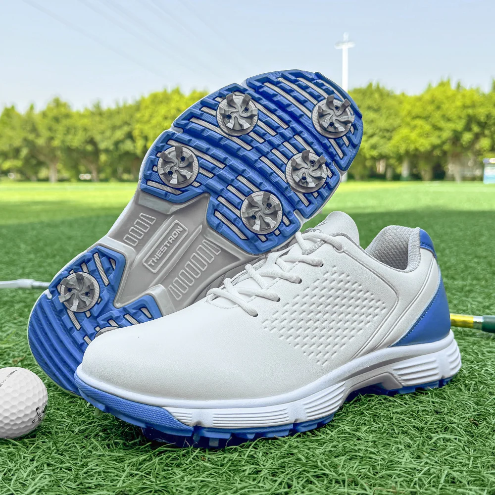 

New Professional Spiked Men Golf Shoes Waterproof Microfiber Anti-collision Toe Outdoor Competition Sports Sneakers size 39-49