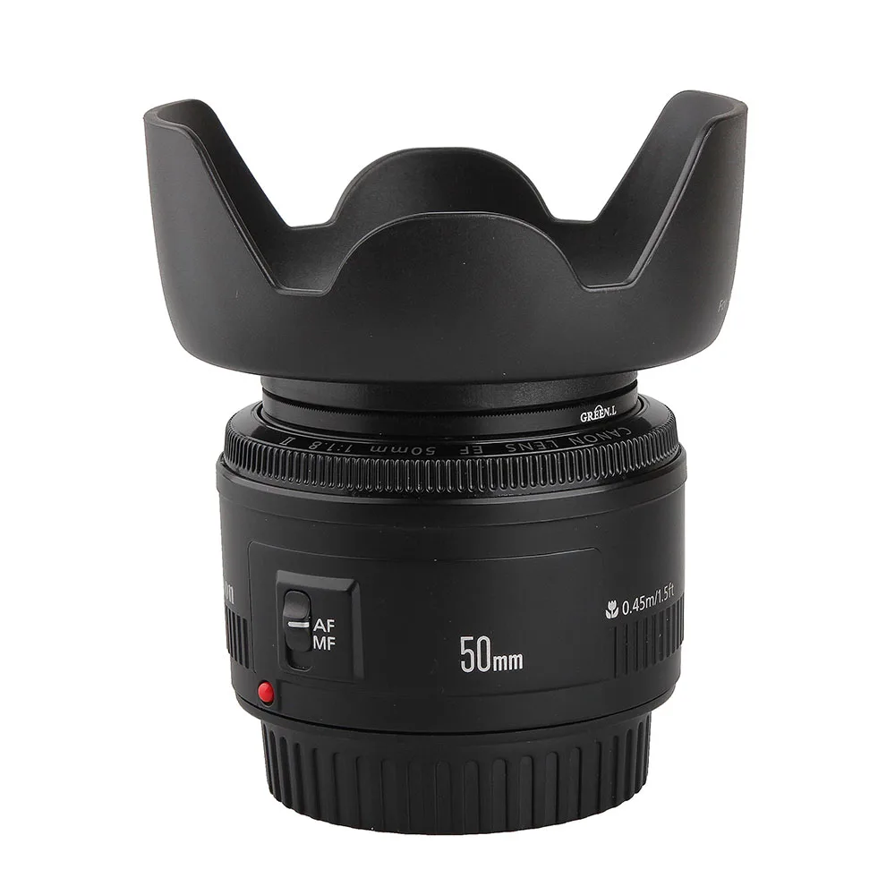 10 Pieces ES-62II DSLR Camera Lens Hood ES62II Cover For Canon EOS 80D 90D 750D 760D 850D With EF 50mm f/1.8 II 52mm Filter Lens