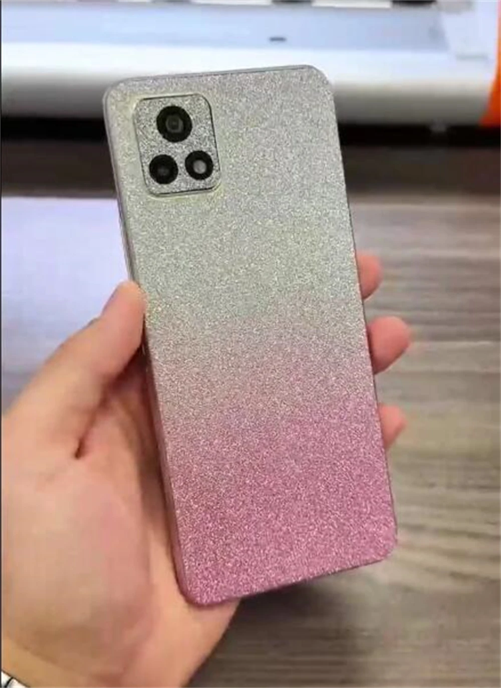 50 قطعة 190*120 مللي متر تغيير لون بريق الهاتف المحمول الخلفي الجلد ملصقات ل حامي الشاشة آلة قطع استخدام أعواد تزيين