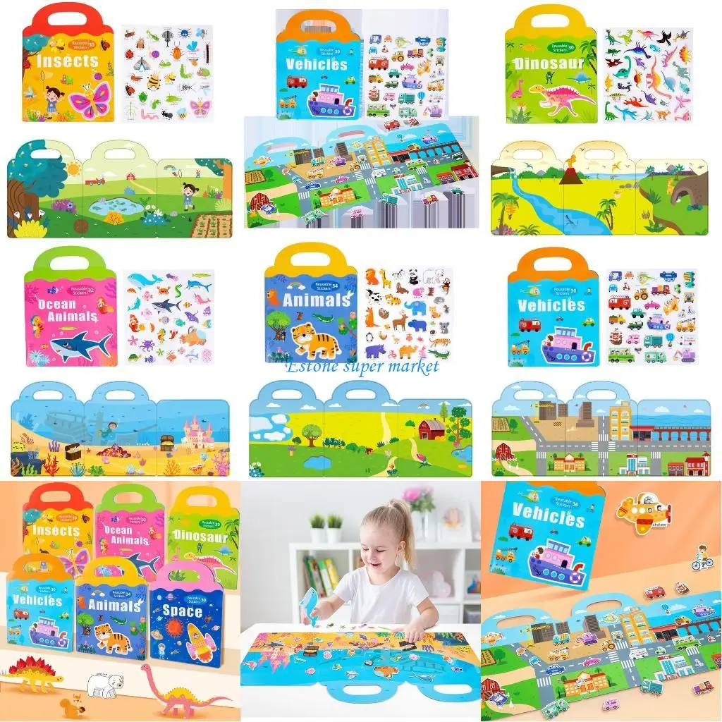 

090B 11.8x1.97x9.25in Busy Book Preschool Activity Binder Anti-Cutting Design