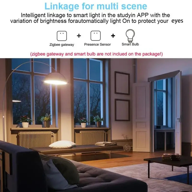 Tuya WiFi Zigbee Human Presence Detector,Luminance/Distance Detection, Smart Human Body PIR Sensor Support Smart Life Control